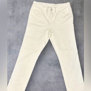 Lauren Ralph Lauren Winter White Modern Skinny Textured Stretchy Women’s Size 8